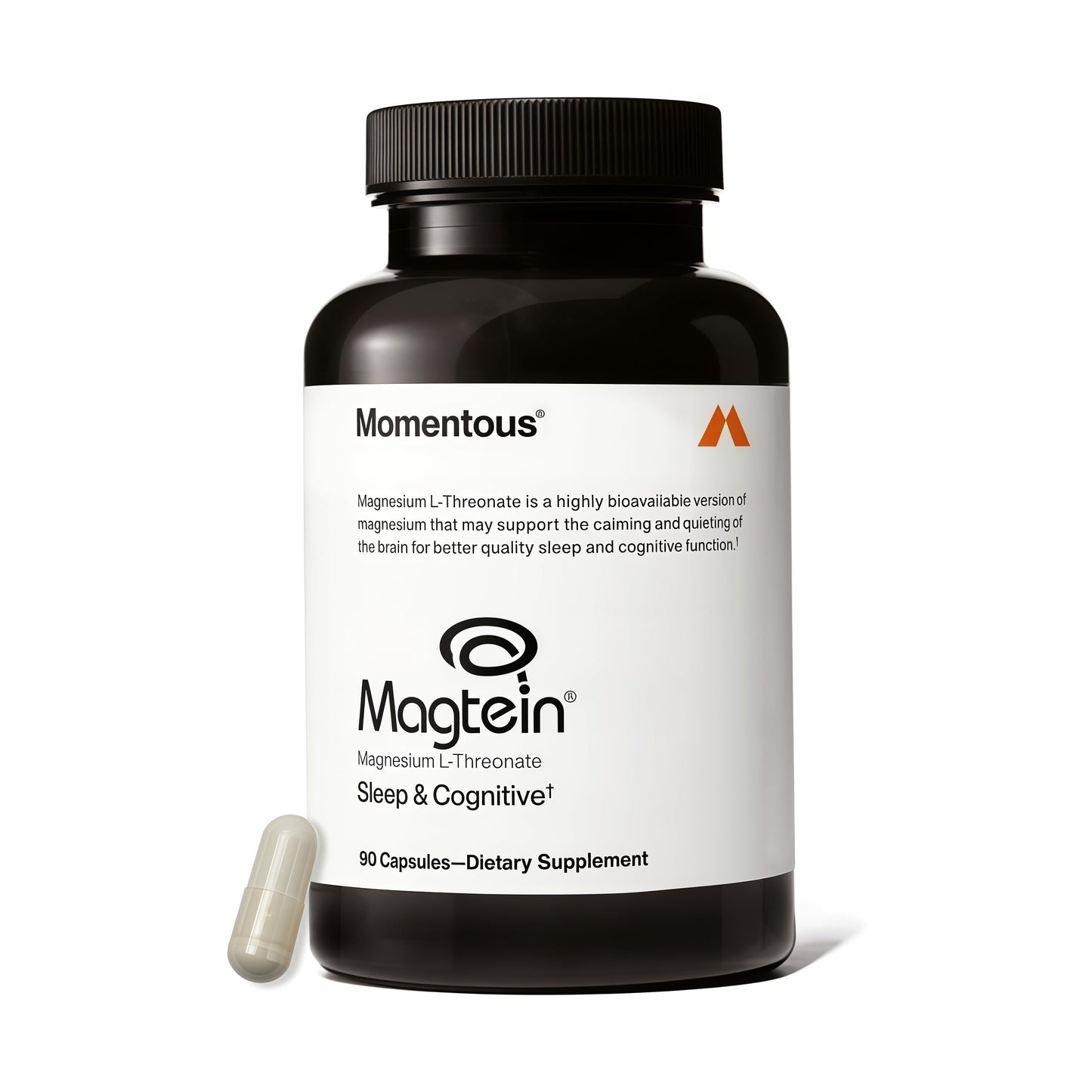 Momentous Magtein Magnesium L-Threonate - Brain & Rest Support Supplement - Boosts Cognitive Function & Sleep Quality - NSF Certified for Sport