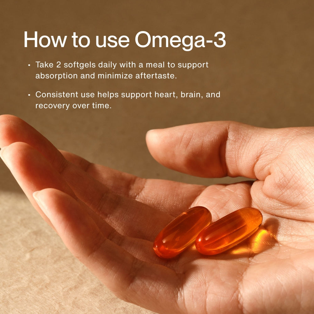 Omega-3 Fish Oil - High-Potency EPA & DHA Supplement for Men & Women - Supports Heart, Joint, & Brain Health - NSF Certified for Sport - Non-GMO - Gluten-Free - 1,600 mg - 30 Servings